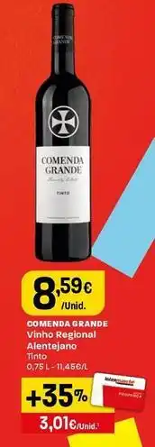 Intermarché Comenda grande - vinho regional almohada promoção
