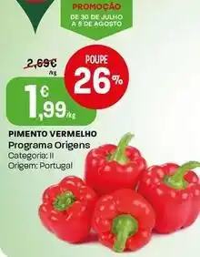 Intermarché Programa origens - pimento vermelho promoção