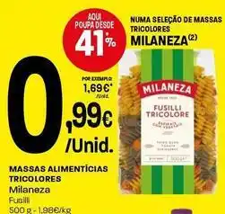 Intermarché Milaneza - massas alimenticias tricolores promoção