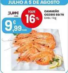 Intermarché Camarão cozido 50/70 promoção