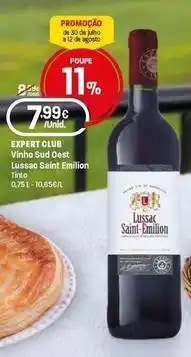 Intermarché Expertclub - vinho sud oest lussac saint emilion promoção