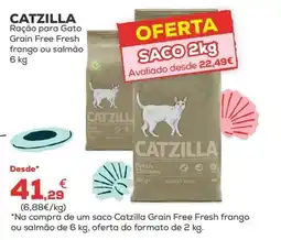 Kiwoko Catzilla ração para gato grain free fresh frango ou salmão promoção