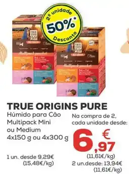Kiwoko true origins pure húmido para cão multipack mini ou medium promoção