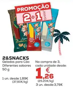 Kiwoko 2&snacks gelados para cão promoção
