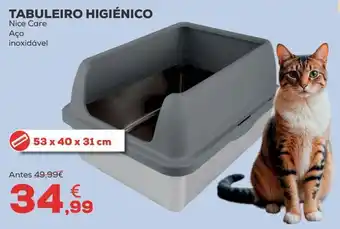Tabuleiro higiénico nice care aço inoxidável