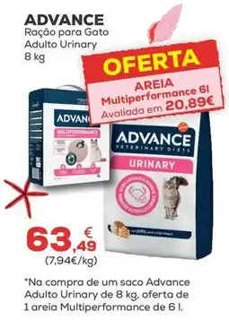 Kiwoko Advance ração para gato adulto urinary promoção