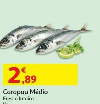 Auchan Carapau medio:fresco inteiro kg promoção