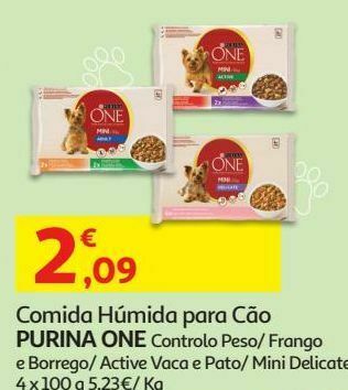 Auchan Comida húmida cão purina one promoção