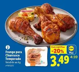 Lidl com - frango para churrasco temperado promoção