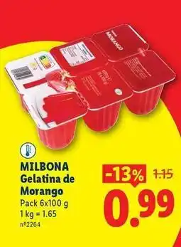 Lidl Milbona - gelatina de morango promoção