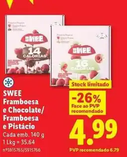 Lidl Framboesa e chocolate/ framboesa e pistacio promoção