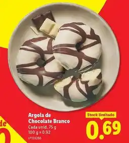 Lidl Argola de chocolate branco promoção