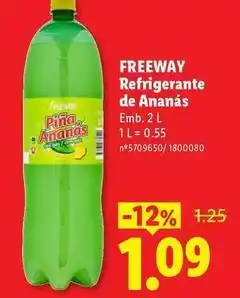 Lidl Refrigerante de ananas promoção
