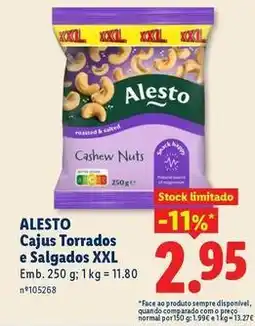 Lidl Alesto - cajas torrados e salgados xxl promoção