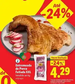 Lidl Xxl - entremeada de porco fatiada xxl promoção