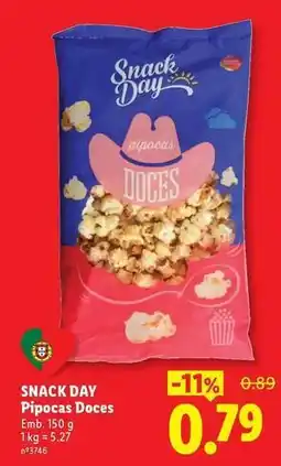 Lidl Snack day - snack day pipocas doces promoção