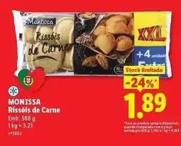 Lidl Monissa - rissóis de carne promoção