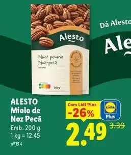 Lidl Alesto - miolo de noz peca promoção