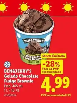 Lidl Ben&jerry´s - gelado chocolate fudge brownie promoção