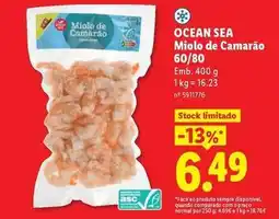 Lidl Ocean sea - miolo de camarão promoção