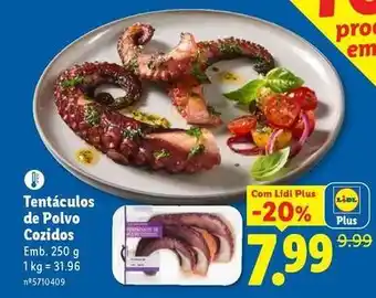 Lidl com - tentaculos de polvo cozidos promoção