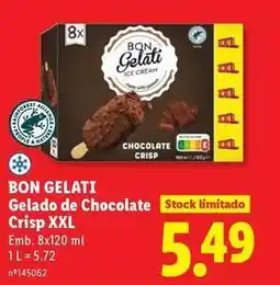 Lidl Nature - gelado de chocolate crisp xxl promoção