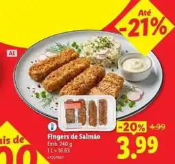 Lidl Fingers de salmão promoção