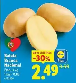Lidl Nacional - batata branca promoção