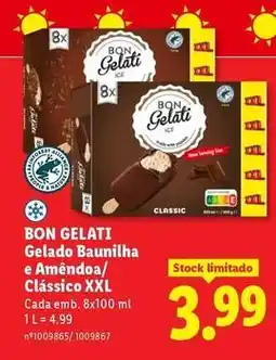 Lidl Classic - gelado baunilha e amêndoa/ clássico xxl promoção
