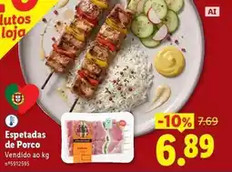 Lidl Espetadas de porco promoção