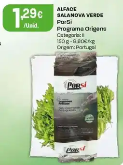 Intermarché Alface salanova verde porsi programa origens promoção