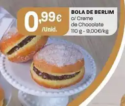 Intermarché Bola de berlim c/ creme de chocolate promoção