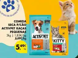 Pingo Doce comida seca p/cão activpet raças pequenas promoção