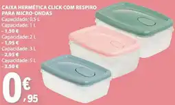 E.Leclerc Caixa hermética click com respiro promoção