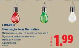 Lidl livarano iluminação solar decorativa promoção