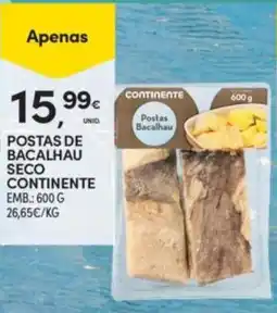 Continente Postas de bacalhau seco continente promoção