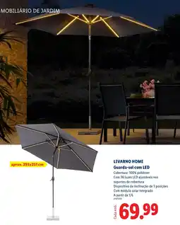 Lidl livarno home guarda-sol com led promoção