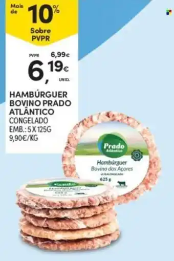 Continente Hambúrguer bovino prado atlântico promoção