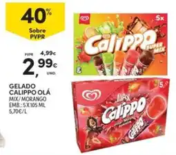 Continente gelado calippo olá mix/morango promoção