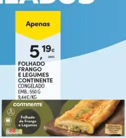 Continente Folhado de frango e legumes continente promoção