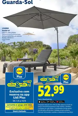 Lidl Guarda-sol livarino promoção