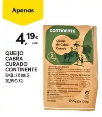 Continente Queijo cabra curado continente promoção
