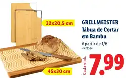 Lidl grillmeister tábua de cortar em bambu promoção