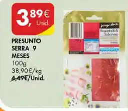 Pingo Doce Presunto Serra 9 Meses promoção