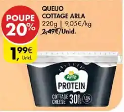 Pingo Doce Queijo cottage arla protein promoção