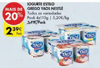 Pingo Doce Iogurte estilo grego yaos nestlé promoção