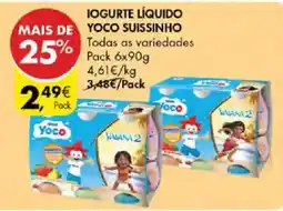 Pingo Doce Iogurte líquido yoco suissinho promoção