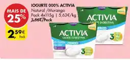 Pingo Doce Iogurte 000% activia promoção