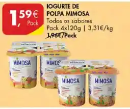 Pingo Doce Iogurte de polpa mimosa promoção