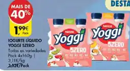 Pingo Doce Iogurte líquido yoggi 5zero promoção
